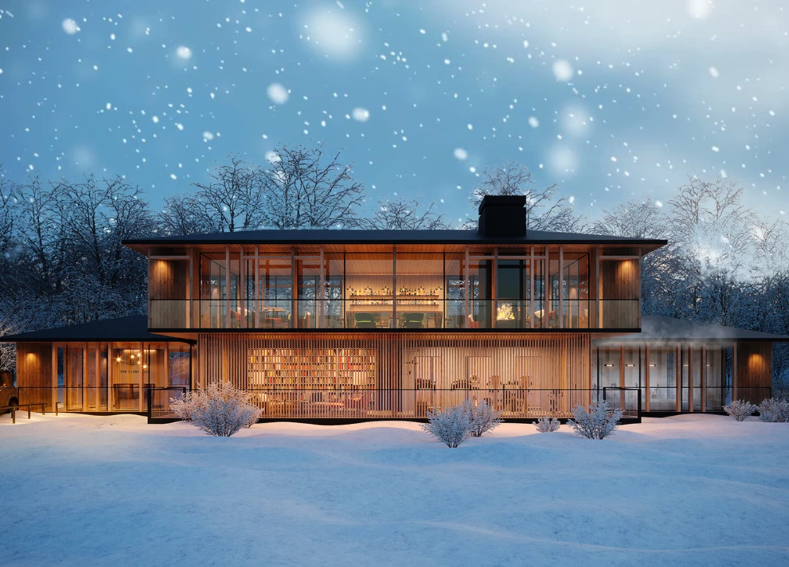 ODIN HILLS CLUBHOUSE: A BEACON OF ALPINE LUXURY AND SERENITY