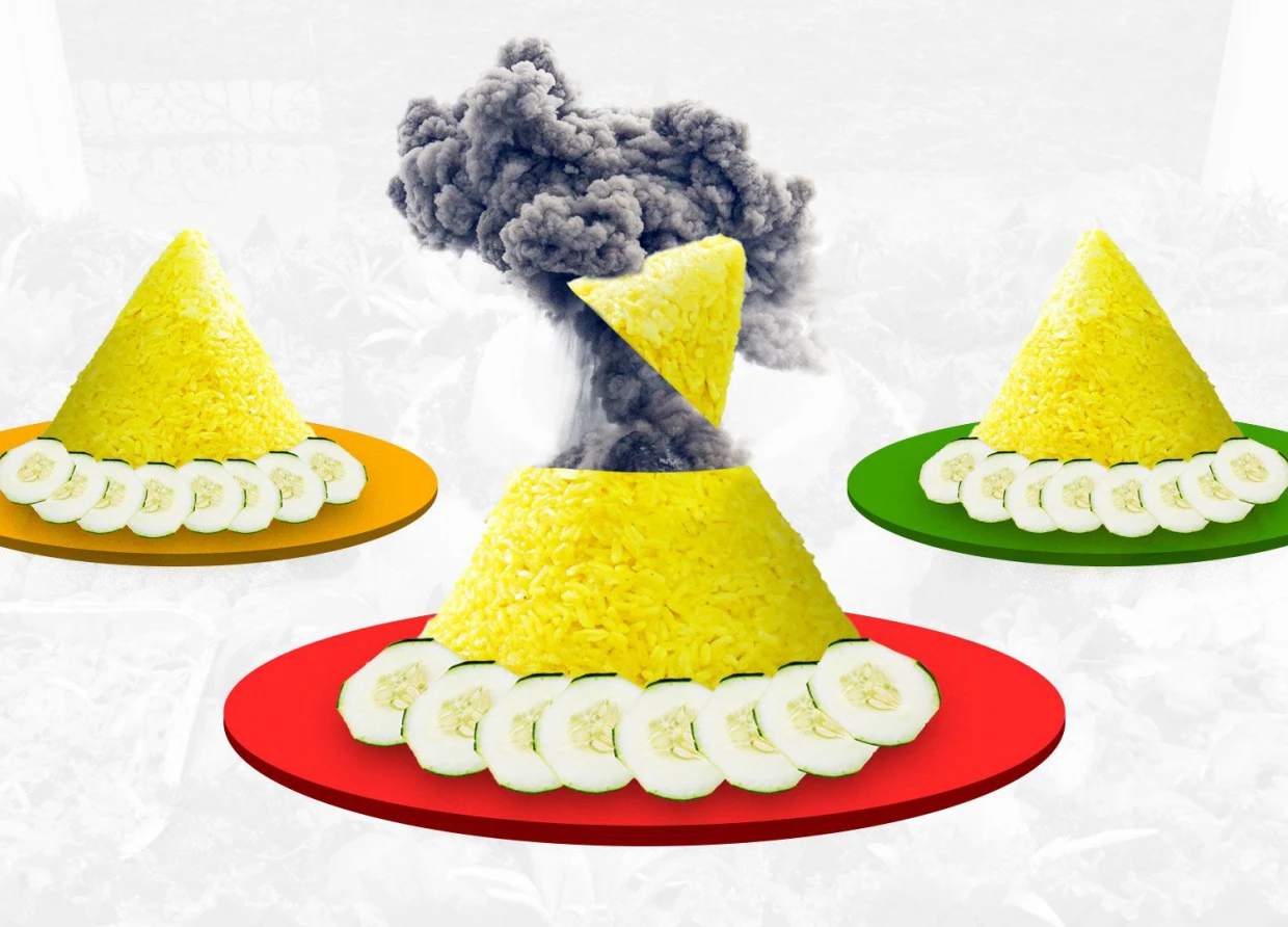 WHY IT IS A BIG MISTAKE IF YOU CUT THE TOP OF NASI TUMPENG
