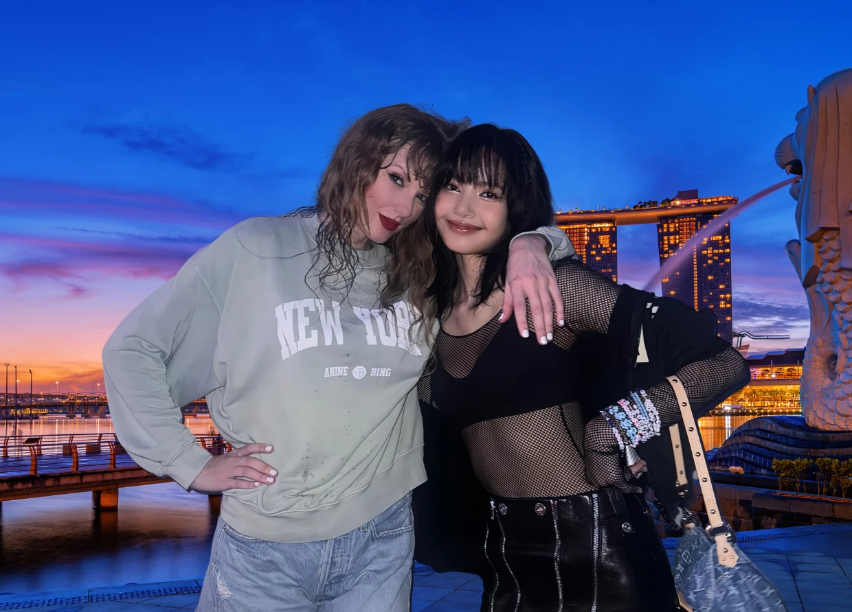 BLACKPINK'S LISA AND TAYLOR SWIFT'S ICONIC MEET-UP AT THE ERAS TOUR IN SINGAPORE!