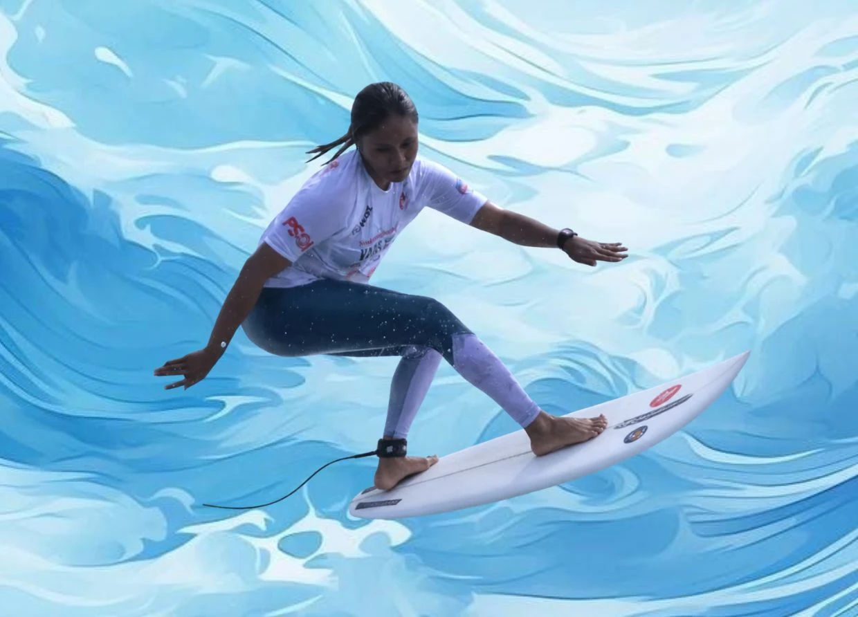 SHE WON IN JAPAN — AND REWROTE INDONESIAN SURFING HISTORY