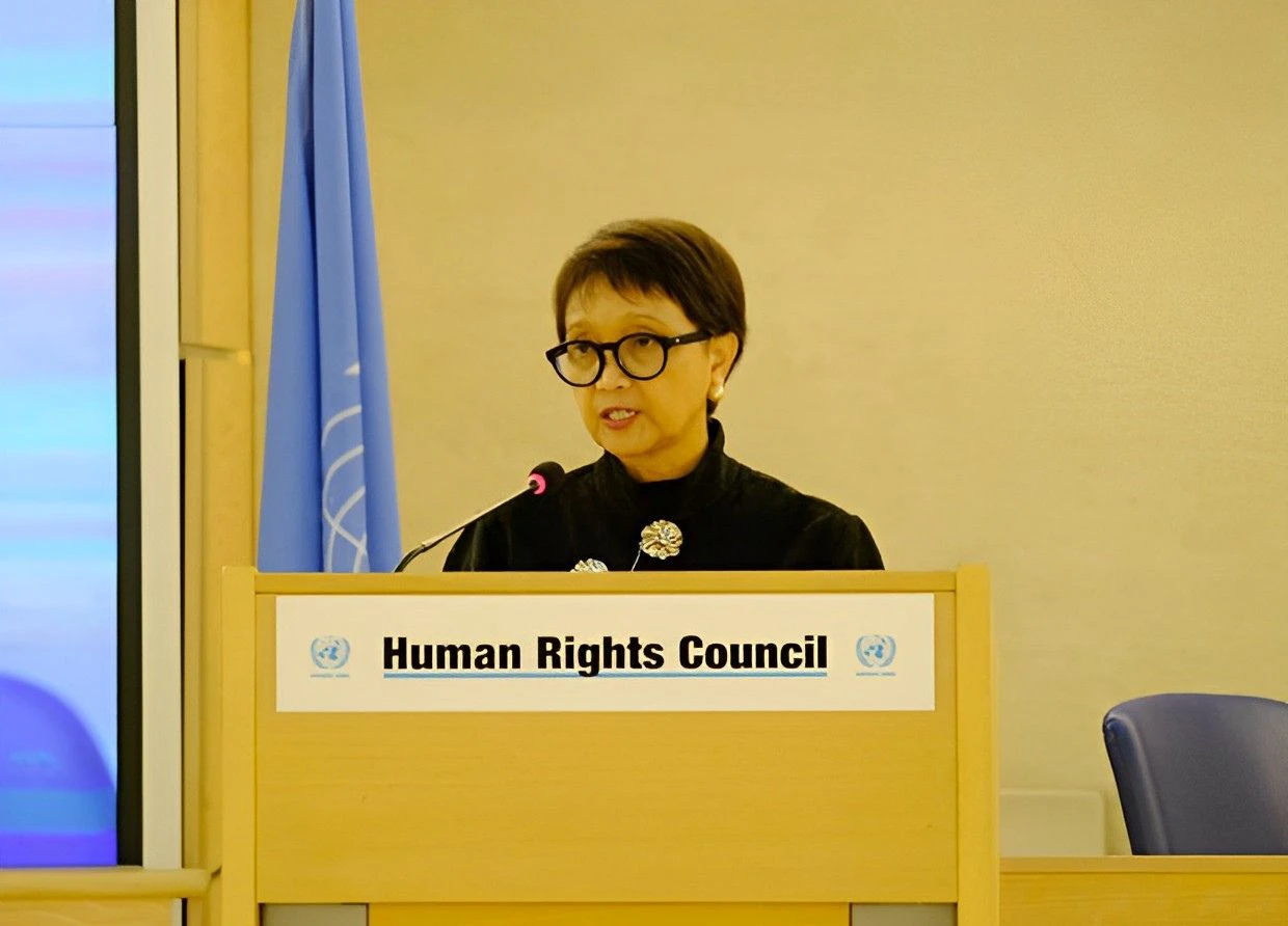 INDONESIAN FOREIGN MINISTER RETNO MARSUDI INVITES COUNTRIES TO STRENGTHEN COMMITMENT TO HUMAN RIGHTS